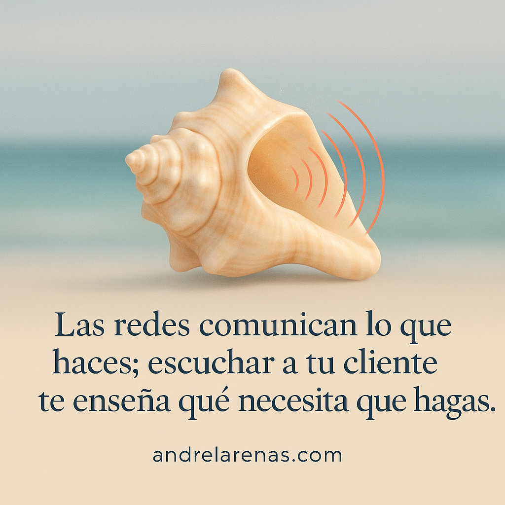 Caracol marino con ondas de sonido